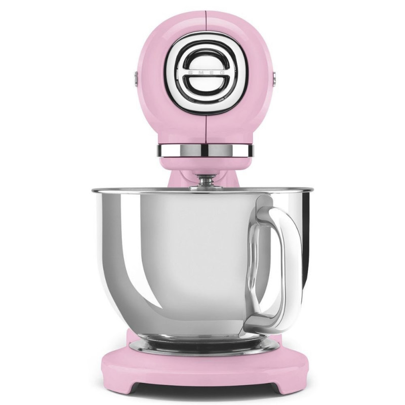 Mixer planetar SMEG SMF03PKEU, 800 W, 4,8 l, 10 viteze, funcție de pornire treptată, picioare antiderapante, roz