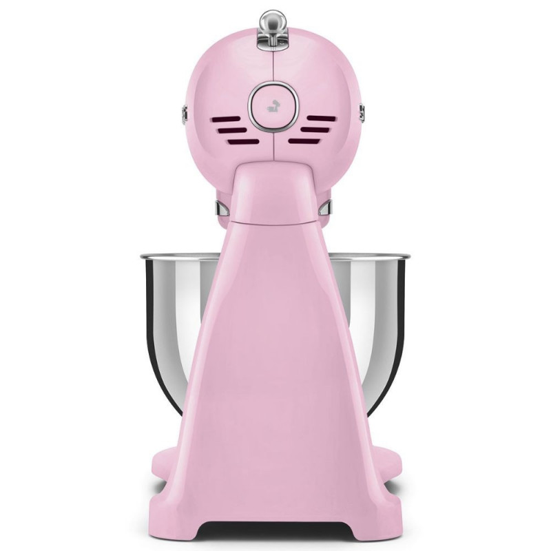 Mixer planetar SMEG SMF03PKEU, 800 W, 4,8 l, 10 viteze, funcție de pornire treptată, picioare antiderapante, roz