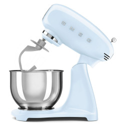 Mixer planetar SMEG SMF03PBEU, 800 W, 4,8 l, 10 viteze, funcție de pornire treptată, picioare antiderapante, albastru pastel