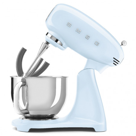 Mixer planetar SMEG SMF03PBEU, 800 W, 4,8 l, 10 viteze, funcție de pornire treptată, picioare antiderapante, albastru pastel