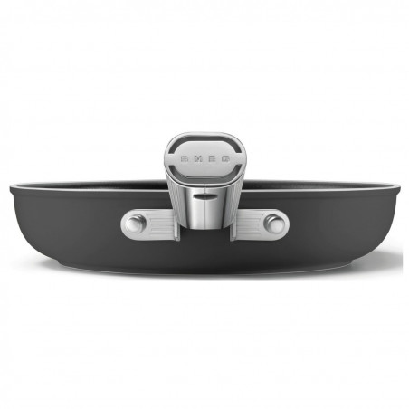 Tiga SMEG FPF2002BLM, 1,5 l, Ø20 cm, Acoperire ceramică antiaderentă, Până la 250 °C, Fără PFAS, Inducție, Negru