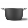 Oală SMEG CKFC2611BLM, 7,7 l, Ø26 cm, acoperire cu teflon, până la 250 °C, pentru plite cu inducție, negru