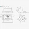 Hota de bucătărie încastrabilă Elica Elite 14 Lux GRVTWH 60, 121 W, 60 cm, Clasa D, 304 m³/h, iluminare LED, Gri/Alb