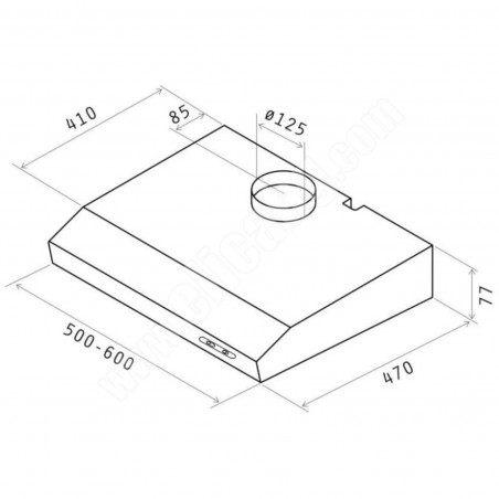 Hota Elica Verve Lux WH 60, 52 W, 60 cm, clasa C, 205 m³/h, iluminare LED, alb