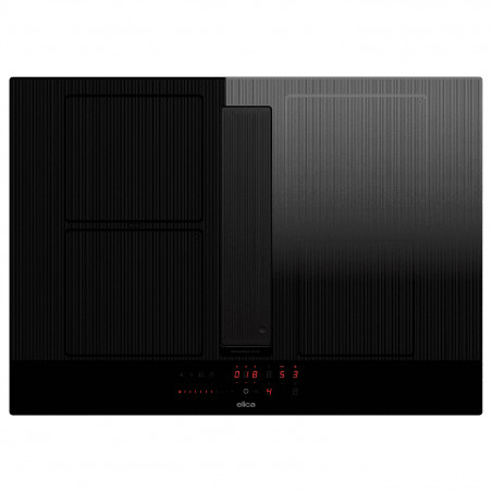 Plită cu sistem de aspirare încorporabilă Elica NikolaTesla Velvet BL/A/72, 7,2 kW, Capacitate de aspirare 620 m³/h, Autocapture, Comfort Silence, Bridge Zone, Stop&Go, Negru