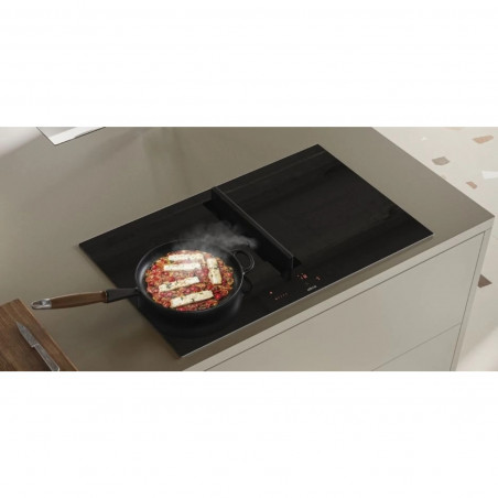 Plită cu sistem de aspirare încorporabilă Elica NikolaTesla Velvet BL/A/72, 7,2 kW, Capacitate de aspirare 620 m³/h, Autocapture, Comfort Silence, Bridge Zone, Stop&Go, Negru