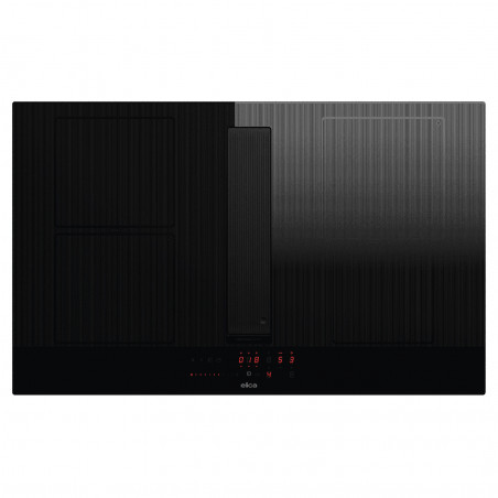 Placă de gătit cu sistem de aspirare încorporat Elica Nikola Tesla Velvet BL/A/83, 7,2 kW, Capacitate de aspirare 620 m³/h, Autocapture, Comfort Silence, Bridge Zone, Stop&Go, Negru
