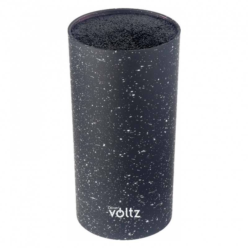 Suport pentru cuțite Oliver Voltz OV51645AB, cilindric, 11 x 22 cm, negru