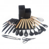 Set ustensile 19 piese Oliver Voltz OV51612BB, Cutite, Silicon, Organizator, Foarfeca, Negru