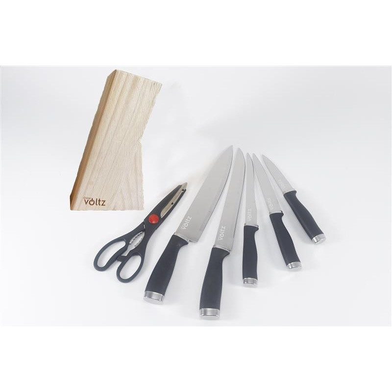 Set de cuțite Oliver Voltz OV51633LW, 7 piese, suport de depozitare din lemn, din lemn