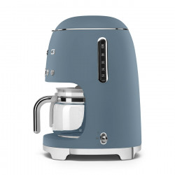 Aparat de cafea Smeg DCF02SBMEU, 1050 W, 1,4 l, cană de 1,25 l, până la 10 cești, sistem anti-fierbere, albastru furtunos