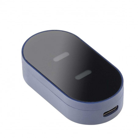 Aparat de masaj pentru ochi Medivon Horizon HYPNOS, 6 W, mod de încălzire și răcire, vibrații, reduce tensiunea musculară, Bluetooth, albastru închis