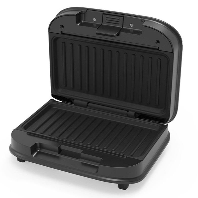 Sandwich maker Oliver Voltz OV51442Q, 700 W, Grill, Placi antiaderente, Deschidere la 105°, Negru