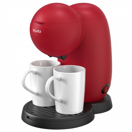 Aparat de cafea Oliver Voltz OV51170G, 450 W, 300 ml, 2 cești din ceramică, roșu
