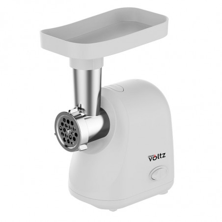 Masina de tocat carne Oliver Voltz OV51991G, 800 W, Functie de inversare, Accesoriu pentru roșii, Accesorii de 5 și 7 mm, Otel inoxidabil, Alb