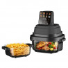 Friteuză cu aer cald Just Perfecto JP-AF4GL, 1500 W, 1,5/4 l, 8 programe, 80-200 °C, circulație a aerului cald la 360°, structură din sticlă rezistentă la temperaturi ridicate, negru