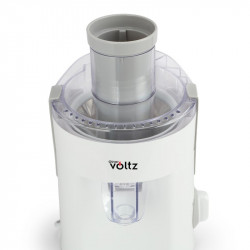 Storcator de fructe Oliver Voltz OV51160C, 400 W, 600 ml, 2 trepte, Recipient pentru resturi, Silentios, Alb