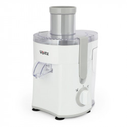Storcator de fructe Oliver Voltz OV51160C, 400 W, 600 ml, 2 trepte, Recipient pentru resturi, Silentios, Alb