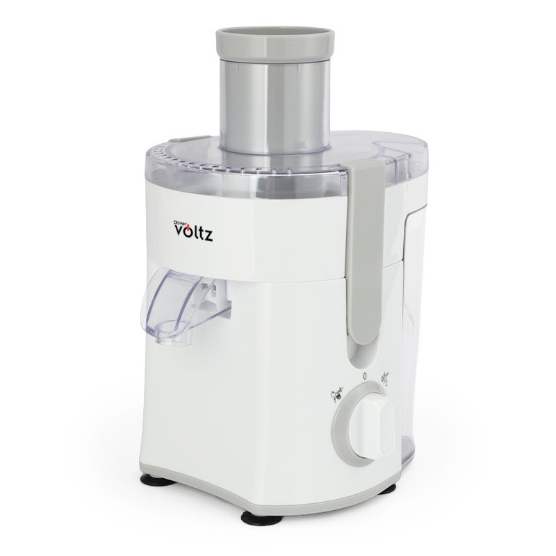 Storcator de fructe Oliver Voltz OV51160C, 400 W, 600 ml, 2 trepte, Recipient pentru resturi, Silentios, Alb