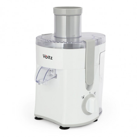 Storcator de fructe Oliver Voltz OV51160C, 400 W, 600 ml, 2 trepte, Recipient pentru resturi, Silentios, Alb