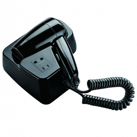 Uscator de par de perete Rosberg R51100HT, 1300 W, 2 viteze, Priza pentru aparate de ras, Pentru hoteluri si piscine, Negru