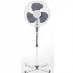 Ventilator NEO FA-F44, 40 W, 40 cm, 3 viteze, oscilație, înălțime și unghi reglabile, alb