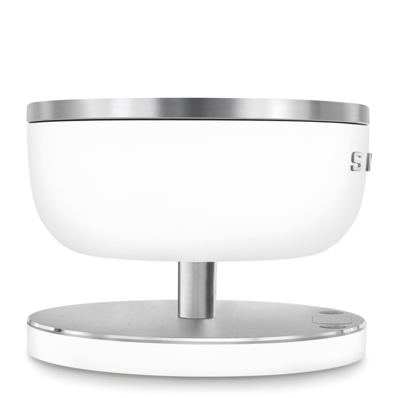Cântar de bucătărie Smeg Collezione KSC01WHMWW, până la 5 kg/5 l, funcție TARE, afișaj LED, bază antiderapantă, autonomie de până la 36 de ore, alb mat