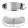 Cântar de bucătărie Smeg Collezione KSC01WHMWW, până la 5 kg/5 l, funcție TARE, afișaj LED, bază antiderapantă, autonomie de până la 36 de ore, alb mat