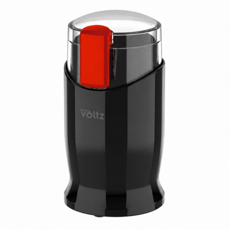 Rasnita elevctrica pentru cafea Oliver Voltz , 150 W, 60 g, Sistem de siguranta, Cutite din otel, Negru