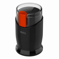 Rasnita elevctrica pentru cafea Oliver Voltz , 150 W, 60 g, Sistem de siguranta, Cutite din otel, Negru