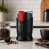 Rasnita elevctrica pentru cafea Oliver Voltz , 150 W, 60 g, Sistem de siguranta, Cutite din otel, Negru