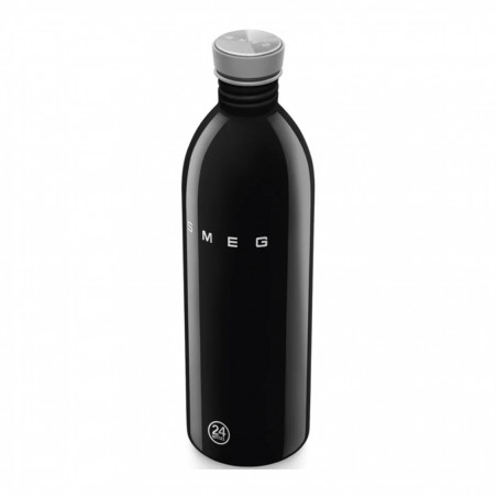 Sticlă Smeg Urban WBF02BL, 1 l, închidere ermetică, fără VRA, oțel inoxidabil, negru