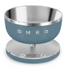 Cântar de bucătărie Smeg Collezione KSC01SBMWW, până la 5 kg/5 l, funcție TARE, afișaj LED, bază antiderapantă, autonomie de până la 36 de ore, albastru furtunos