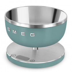 Cântar de bucătărie Smeg Collezione KSC01EGMWW, până la 5 kg/5 l, funcție TARE, afișaj LED, bază antiderapantă, autonomie de până la 36 de ore, verde smarald