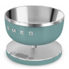 Cântar de bucătărie Smeg Collezione KSC01EGMWW, până la 5 kg/5 l, funcție TARE, afișaj LED, bază antiderapantă, autonomie de până la 36 de ore, verde smarald