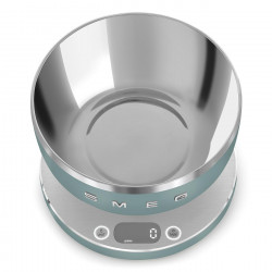 Cântar de bucătărie Smeg Collezione KSC01EGMWW, până la 5 kg/5 l, funcție TARE, afișaj LED, bază antiderapantă, autonomie de până la 36 de ore, verde smarald