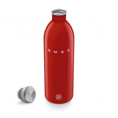 Sticlă Smeg Urban WBF02RD, 1 l, închidere ermetică, fără VRA, oțel inoxidabil, roșie