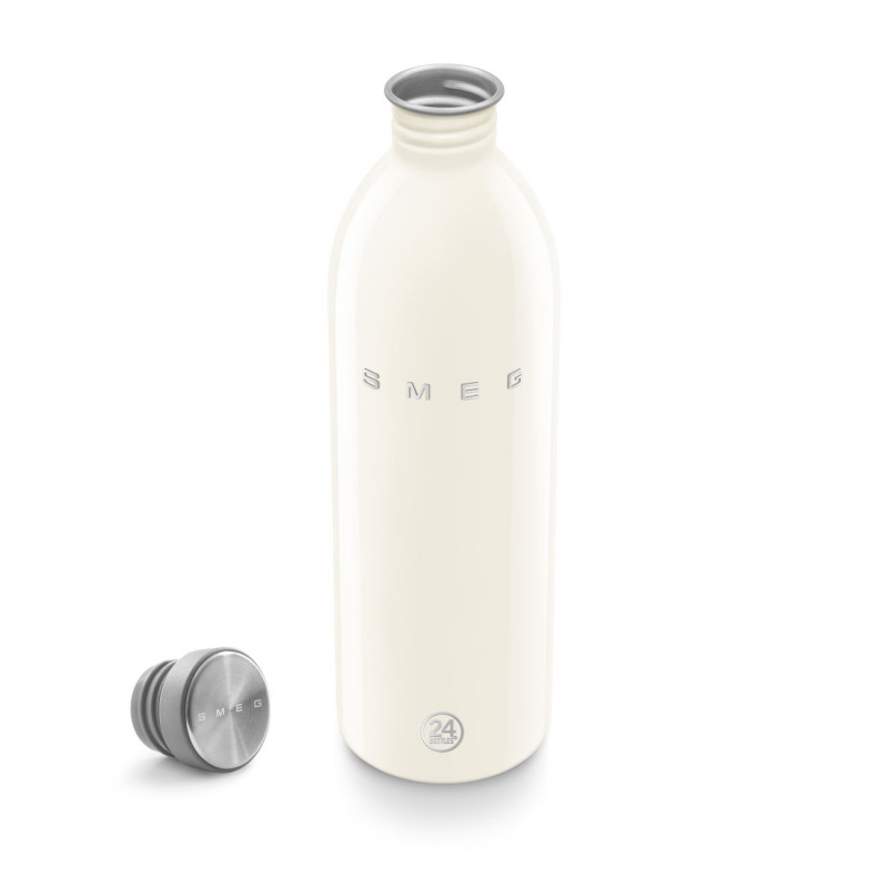 Sticlă Smeg Urban WBF02CR, 1 l, închidere ermetică, fără VRA, oțel inoxidabil, crem