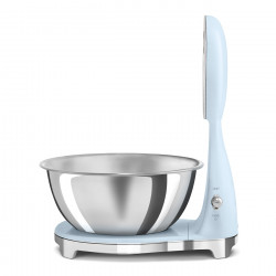 Cântar de bucătărie Smeg KSF01PBWW, afișaj analogic și digital, până la 5 kg/5 l, funcție TARA, afișaj LED, bază antiderapantă, autonomie de până la 36 de ore, albastru pastel