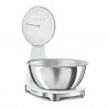 Cântar de bucătărie Smeg KSF01PGWW, afișaj analogic și digital, până la 5 kg/5 l, funcție TARA, afișaj LED, bază antiderapantă, autonomie de până la 36 de ore, verde pastel