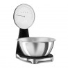 Cântar de bucătărie Smeg KSF01BLWW, afișaj analogic și digital, până la 5 kg/5 l, funcție TARE, afișaj LED, bază antiderapantă, autonomie de până la 36 de ore, negru