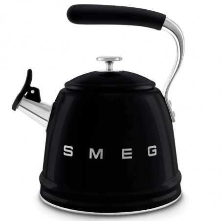 Ceainic cu fluier Smeg CKLW2001BL, 2,3 l, Inducție, Mâner care nu se încălzește, Negru