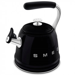 Ceainic cu fluier Smeg CKLW2001BL, 2,3 l, Inducție, Mâner care nu se încălzește, Negru