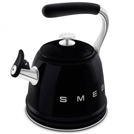 Ceainic cu fluier Smeg CKLW2001BL, 2,3 l, Inducție, Mâner care nu se încălzește, Negru