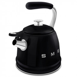 Ceainic cu fluier Smeg CKLW2001BL, 2,3 l, Inducție, Mâner care nu se încălzește, Negru