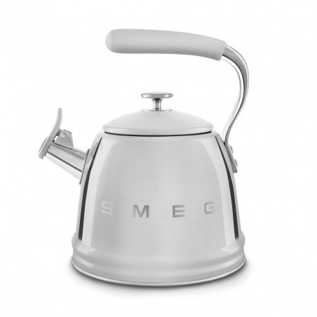 Ceainic cu fluier Smeg WKF01SS, 2,3 l, Inducție, Mâner care nu se încălzește, Oțel, Argintiu