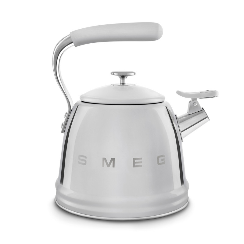 Ceainic cu fluier Smeg WKF01SS, 2,3 l, Inducție, Mâner care nu se încălzește, Oțel, Argintiu