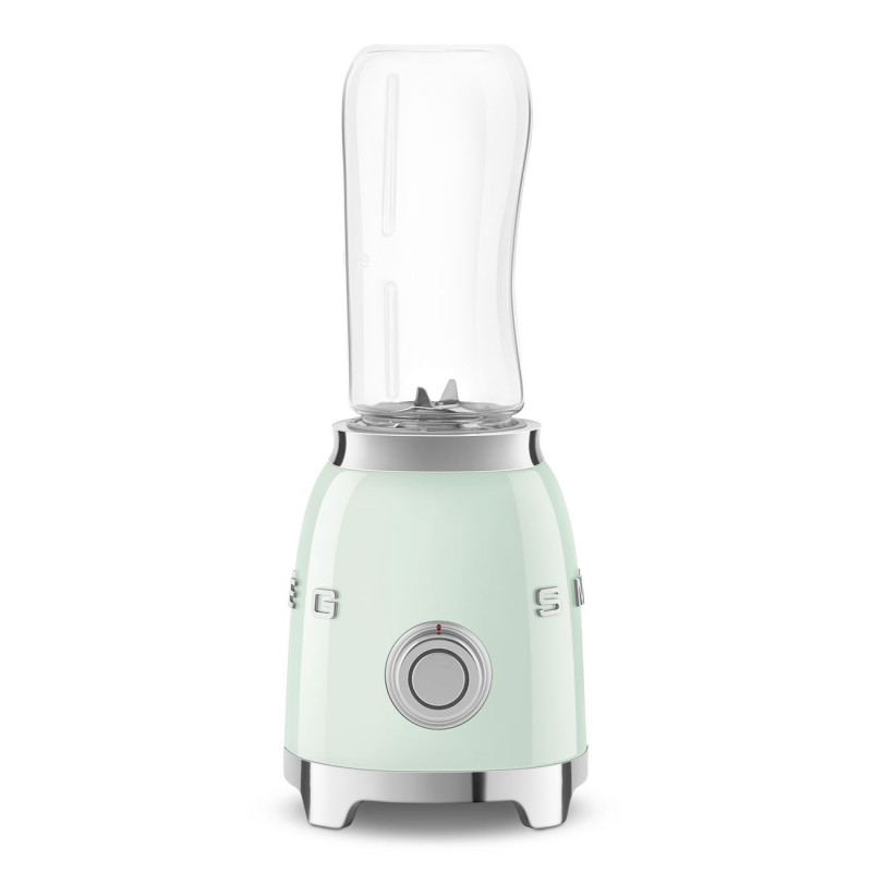 Blender Smeg PBF01PGEU, 300 W, 2 x 600 ml, 20 000–24 000 rpm, bază antiderapantă, fără BPA, oțel inoxidabil, verde pastel