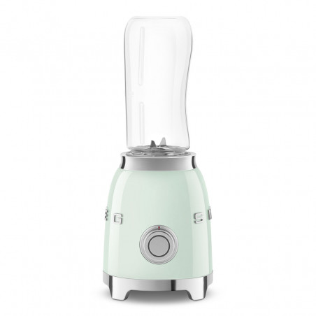 Blender Smeg PBF01PGEU, 300 W, 2 x 600 ml, 20 000–24 000 rpm, bază antiderapantă, fără BPA, oțel inoxidabil, verde pastel