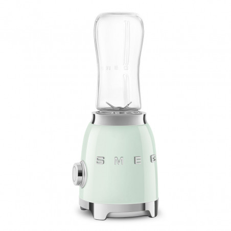 Blender Smeg PBF01PGEU, 300 W, 2 x 600 ml, 20 000–24 000 rpm, bază antiderapantă, fără BPA, oțel inoxidabil, verde pastel